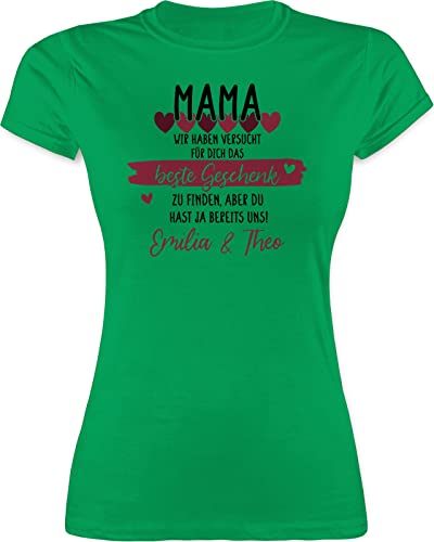 Shirt Damen - Mama wir haben versucht für Dich das schönste Geschenk zu Finden - L - Grün - muttertagsgeschenk Mutti perfekte Tshirt Geschenke zum Muttertag mom Beste Finden, t-Shirt von Geschenk mit Namen personalisiert by Shirtracer