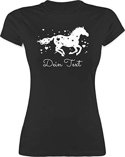 Shirt Damen - Pferde - Pferd Dein Name Wunschtext Text - M - Schwarz - Tshirt pferdemotiv pferden voltigier t-Shirt zum selbstgestalten pferdeliebhaber voltigieren pferdefan Herzen Shirt Damen - Pferde - Pferd Dein Name Wunschtext Text - M - Schwarz - Tshirt pferdemotiv pferden voltigier t-Shirt zum selbstgestalten pferdeliebhaber voltigieren pferdefan Herzen von Geschenk mit Namen personalisiert by Shirtracer