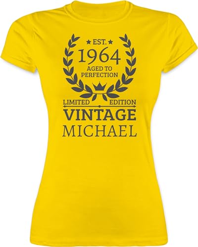 Shirt Damen - 60. Geburtstag - Limited Edition Est 1964 - XXL - Gelb - 60 Jahre 1963 t-Shirts beschriften 60.Geburtstag Geburtsjahr Shirts sechzig 1962 t-Shirt sechzigern zum Tshirt von Geschenk mit Namen personalisiert by Shirtracer