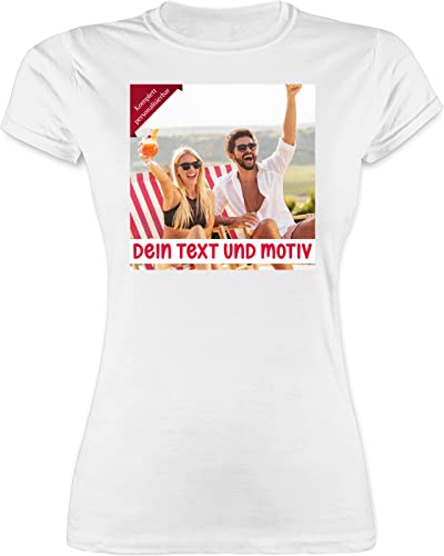 Shirt Damen - eigenem Bild - Eigenes Foto Geschenk I - M - Weiß - Tshirt t-Shirt selber gestalten selbst drucken Photo Funshirts für Frauen Frau namens-Shirt personalisiertes own t-Shirts Shirt Damen - eigenem Bild - Eigenes Foto Geschenk I - M - Weiß - Tshirt t-Shirt selber gestalten selbst drucken Photo Funshirts für Frauen Frau namens-Shirt personalisiertes own t-Shirts von Geschenk mit Namen personalisiert by Shirtracer