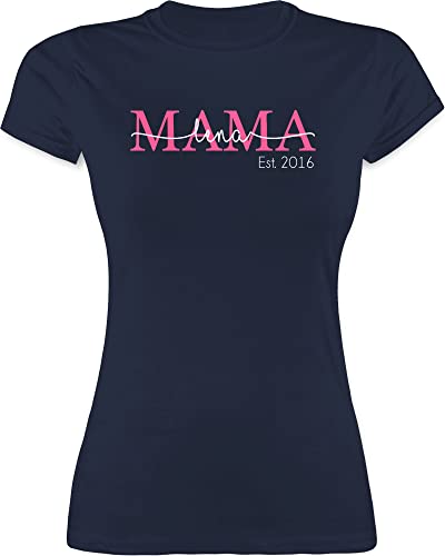 Shirt Damen - Mama Mom Mutti Geschenk zum Muttertag - L - Navy Blau - Mutter Tshirt mütter est Shirts personalisierte Oberteil muttertags für t-Shirts Geschenke schönes muttertagsgeschenk t-Shirt von Geschenk mit Namen personalisiert by Shirtracer