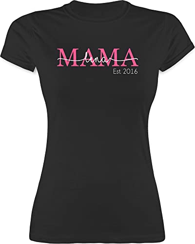 Shirt Damen - Mama Mom Mutti Geschenk zum Muttertag - L - Schwarz - Geschenke für Mutter Tshirt t-Shirt personalisierte mütter t Oberteil muttertagsgeschenke Mum mamatags Beste wunschtext Tag von Geschenk mit Namen personalisiert by Shirtracer