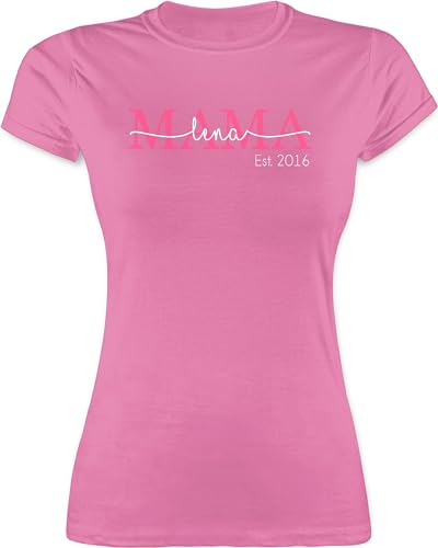 Shirt Damen - Mama Mom Mutti Geschenk zum Muttertag - M - Rosa - Geschenke Mutter Tshirt für personalisierte Tag Mama+Surprise Mami Tage Beste gesxhenk muttertags muttertagsgeschenk mütter t-Shirt von Geschenk mit Namen personalisiert by Shirtracer