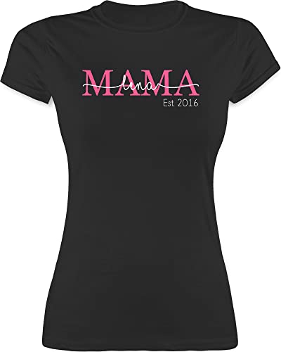 Shirt Damen - Mama Mom Mutti Geschenk zum Muttertag - M - Schwarz - Geschenke für Seine Mutter Tshirt muttertagsgeschenk personalisiertes wunschtext mütter personalisierte personalisierter von Geschenk mit Namen personalisiert by Shirtracer