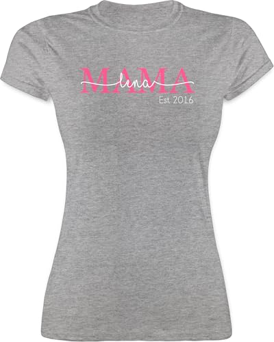 Shirt Damen - Mama Mom Mutti Geschenk zum Muttertag - XL - Grau meliert - mütter t-Shirts muttertagsgeschenk Mutter est Tshirt personalisierte muttertagsgeschenke mutterzagsgeschenke für t-Shirt von Geschenk mit Namen personalisiert by Shirtracer