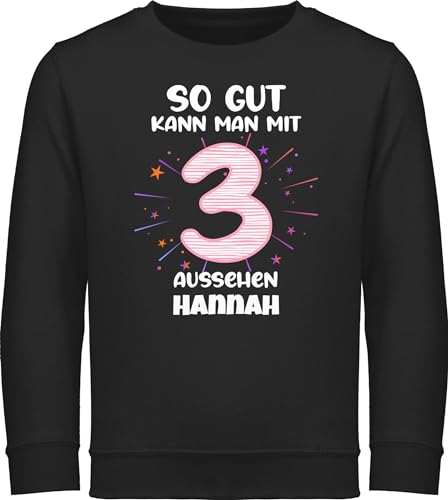 Sweater Kinder Sweatshirt Jungen Mädchen Pullover - Geschenk 3. Geburtstag personalisiert | Birthday 3 Jahr | Mein Dritter Geburtstag | 3ter | So gut kann Man mit 3 Aussehen - 104 (3/4 Jahre) von Geschenk mit Namen personalisiert by Shirtracer