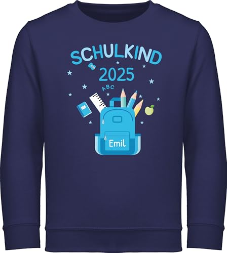 Sweater Kinder Sweatshirt Jungen Mädchen Pullover - Junge - Schulkind 2025 Geschenk Schulanfang Geschenke Einschulung Geschenk Schulkind I - 140 (9/11 Jahre) - Navy Blau - Oberteil schulkinder 2024 von Geschenk mit Namen personalisiert by Shirtracer