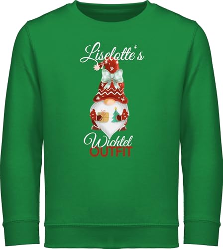 Sweater Kinder Sweatshirt Jungen Mädchen Pullover - Weihnachten Geschenke - Wichtel Outfit mit Name - 116 (5/6 Jahre) - Grün - Weihnachtspullover Junge 152 Weihnachts weihnachtswichtel pullies von Geschenk mit Namen personalisiert by Shirtracer