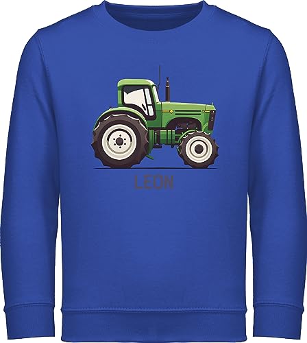 Sweater Kinder Sweatshirt Jungen Mädchen Pullover - Traktor Landwirte Landwirt Traktoren Trecker Landwirtschaft - 104 (3/4 Jahre) - Royalblau - und name fans jungs eigenem geschenke von Geschenk mit Namen personalisiert by Shirtracer