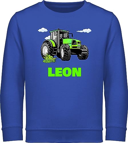 Sweater Kinder Sweatshirt Jungen Mädchen Pullover - Traktor Trecker Zugmaschine Bulldog Schlepper - 116 (5/6 Jahre) - Royalblau - traktoren kind junge für traktorfahrer pulli traktormotiv tractors von Geschenk mit Namen personalisiert by Shirtracer