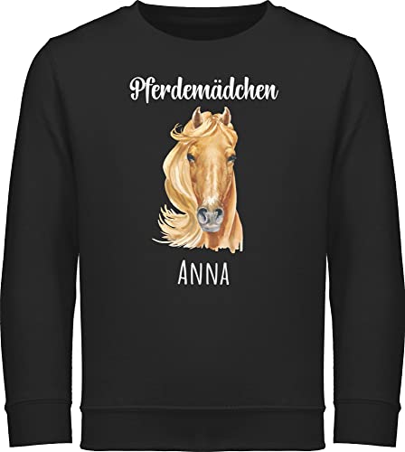 Sweater Kinder Sweatshirt Jungen Pullover - Pferd - Pferdemädchen mit Namen - Pferde Mädchen Geschenk Personalisierte Geschenke Pferdemädchen Pferde Geschenke für Mädchen Pferde Sachen mit Namen von Geschenk mit Namen personalisiert by Shirtracer