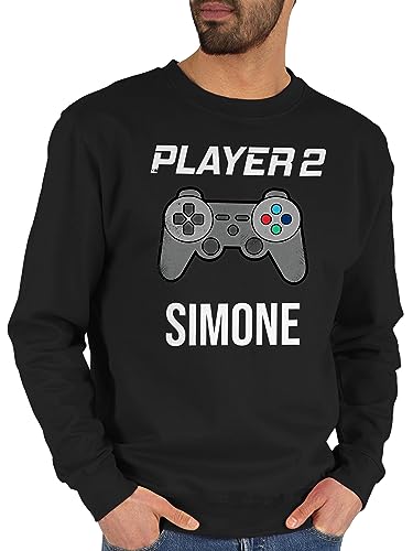 Sweater Pullover Sweatshirt Herren Damen - Gaming - Player 2 Controller Spieler Zwei Zocker Gamer Daddeln Partner Partnerin Geschenk - M - Schwarz - zocken Game Name für Sweater Pullover Sweatshirt Herren Damen - Gaming - Player 2 Controller Spieler Zwei Zocker Gamer Daddeln Partner Partnerin Geschenk - M - Schwarz - zocken Game Name für von Geschenk mit Namen personalisiert by Shirtracer