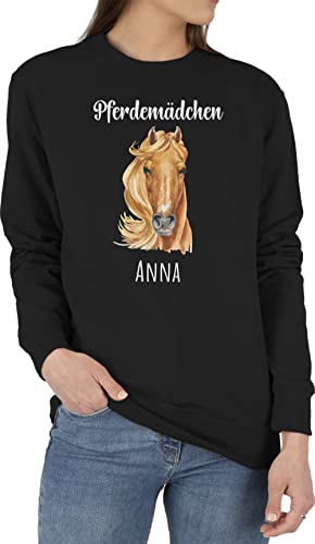 Sweater Pullover Sweatshirt Herren Damen - Pferd - Pferdemädchen mit Namen - Pferde Mädchen Geschenk Personalisierte Geschenke Pferdemädchen Pferde Geschenke für Mädchen Pferde Sachen mit Namen von Geschenk mit Namen personalisiert by Shirtracer