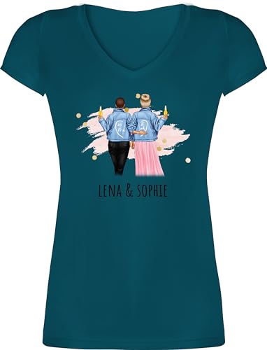 T-Shirt Damen V Ausschnitt - Freundin - Beste Freundinnen Geschenk Freundinnen Geschenkidee Für 2 Freundinnen Freundschaft - 3XL - Türkis - Geschenke Tshirt t-SIRT Partner BFF Shirt T-Shirt Damen V Ausschnitt - Freundin - Beste Freundinnen Geschenk Freundinnen Geschenkidee Für 2 Freundinnen Freundschaft - 3XL - Türkis - Geschenke Tshirt t-SIRT Partner BFF Shirt von Geschenk mit Namen personalisiert by Shirtracer