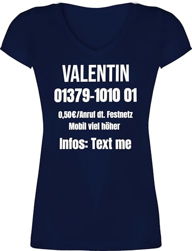 T-Shirt Damen V Ausschnitt - Karneval Fasching - Dschungelcamp Outfit Dschungel Camp Kostüm I Ich Bin EIN Star Holt Mich Hier Raus Kostüm - 3XL - Dunkelblau - Shirt Karnevals Jungle Tshirt von Geschenk mit Namen personalisiert by Shirtracer