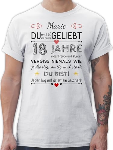 T-Shirt Herren - 18. - Du wirst von Herzen geliebt 18 Jahre | 18 Geburtstag Mädchen Geschenke | 18 Geburtstag Jungen Geschenk | Geschenkideen 18 Jahre - XL - Weiß - Shirts zum 18: 18.Geburtstag T-Shirt Herren - 18. - Du wirst von Herzen geliebt 18 Jahre | 18 Geburtstag Mädchen Geschenke | 18 Geburtstag Jungen Geschenk | Geschenkideen 18 Jahre - XL - Weiß - Shirts zum 18: 18.Geburtstag von Geschenk mit Namen personalisiert by Shirtracer