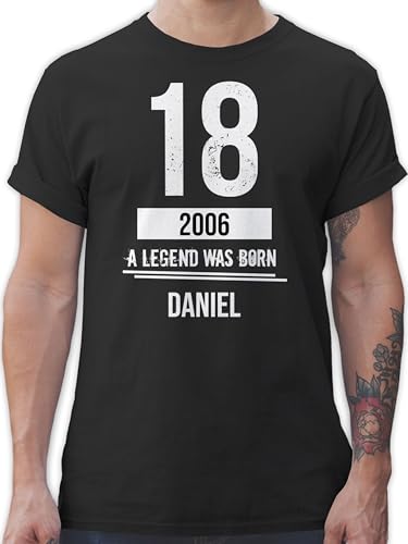 T-Shirt Herren - 18. Geburtstag - A Legend was Born 2006 - weiß - XL - Schwarz - 18 2005 Shirt zum Tshirt 18.Geburtstag Name personalisierte Geschenke Jahre Shirts 18: .Geburtstag Legende tischört von Geschenk mit Namen personalisiert by Shirtracer