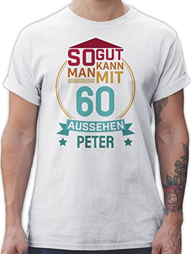 T-Shirt Herren - 60. Geburtstag - So gut kann Man mit 60 Aussehen - XL - Weiß - sechzigern auch Tshirt für Mann 60.Geburtstag sechzig Jahre Perfektion t - Shirts zum t-SIRT 60.TER Shirt männer von Geschenk mit Namen personalisiert by Shirtracer