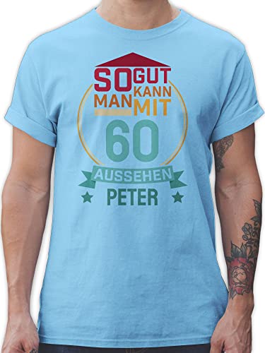 T-Shirt Herren - 60. Geburtstag - So gut kann Man mit 60 Aussehen - XXL - Hellblau - Mann Tshirt 60.Geburtstag sechzigern auch Shirt Herren+Tshirt+zum+60+Geburtstag sechzig Jahre sprüche T-Shirt Herren - 60. Geburtstag - So gut kann Man mit 60 Aussehen - XXL - Hellblau - Mann Tshirt 60.Geburtstag sechzigern auch Shirt Herren+Tshirt+zum+60+Geburtstag sechzig Jahre sprüche von Geschenk mit Namen personalisiert by Shirtracer