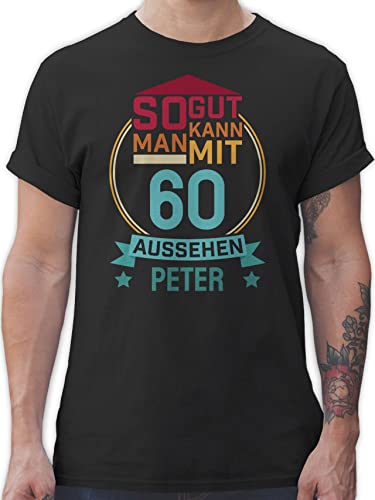 T-Shirt Herren - 60. Geburtstag - So gut kann Man mit 60 Aussehen - XXL - Schwarz - Mann Tshirt 60.Geburtstag sechzigern auch Shirt Herren+Tshirt+zum+60+Geburtstag sechzig Jahre sprüche von Geschenk mit Namen personalisiert by Shirtracer