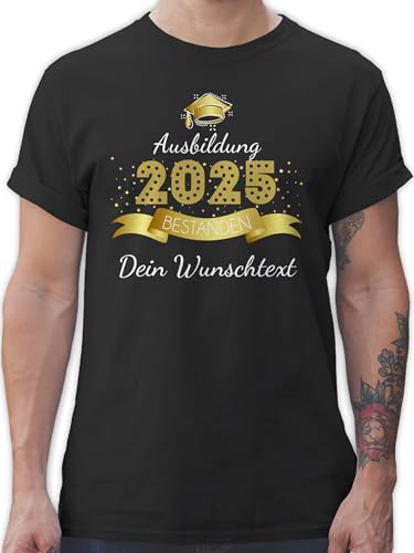 T-Shirt Herren - Ausbildung bestanden 2025 | Ausbildung Bestanden Geschenk | Geschenk Bestandene Ausbildung | Geschenk Abschluss Ausbildung - XL - Schwarz - schulabschluss bestandenen Shirt von Geschenk mit Namen personalisiert by Shirtracer