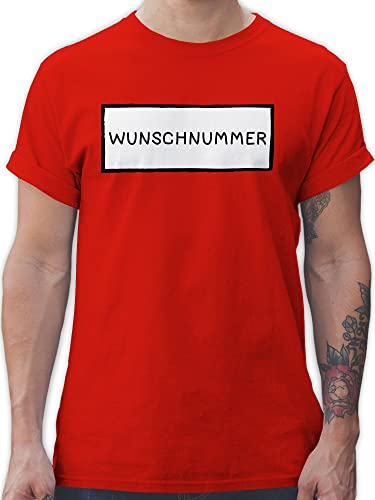 T-Shirt Herren - Karneval Kostüm Fasching - Wunschnummer Panzerknacker - 5XL - Rot - faschingst-Shirt Faschings t Shirt Faschings-t-Shirt fünfte Jahreszeit Tshirt Outfit Karnevals von Geschenk mit Namen personalisiert by Shirtracer