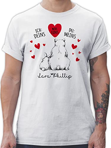 T-Shirt Herren - Valentinstag Partner Liebe - Bär Liebeserklärung - 4XL - Weiß - Geschenke für pärchen Tshirt valentinstaggeschenk Freund Tshirts liebes Shirt Love valentinstags von Geschenk mit Namen personalisiert by Shirtracer