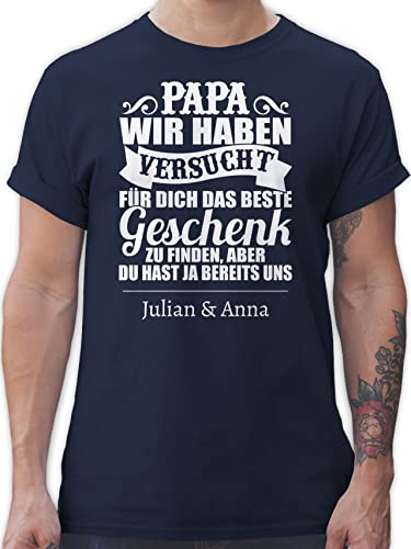 T-Shirt Herren Papa Väter Vatertag - 4XL - Navy Blau - Vater Geschenke Tshirt Vatertagsgeschenk Vatertagsgeschenke Shirt personalisiertes Name von für personalisierte von Geschenk mit Namen personalisiert by Shirtracer