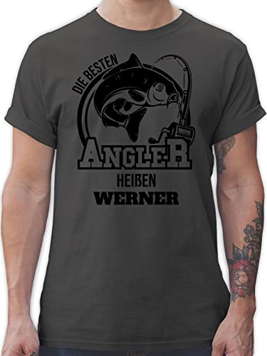 T-Shirt Herren - Angeln - Angler Geschenk - XXL - Dunkelgrau - Angel Tshirt männer Bilder Name Shirts angelzubehör t Shirt Fisch Geschenke Sachen fischen t-Shirts Geschenk+für+Angler von Geschenk mit Namen personalisiert by Shirtracer