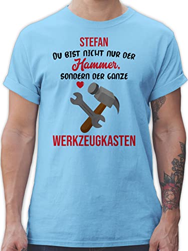 T-Shirt Herren - Freund - Opa personalisiertes Geschenk Weihnachten Papa Helfer Geschenke Handwerker mit Namen - L - Hellblau - Freunde personalisierte für einen Guten Bester den besten von Geschenk mit Namen personalisiert by Shirtracer