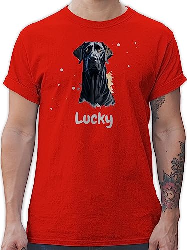 T-Shirt Herren - Hunde - Labrador - Hundebesitzern Geschenk - XL - Rot - hundemotiv Shirt Hundebesitzer Hund Hunden hundemotiven personalisiertes Name personalisierte und selbst Design Hunde. von Geschenk mit Namen personalisiert by Shirtracer
