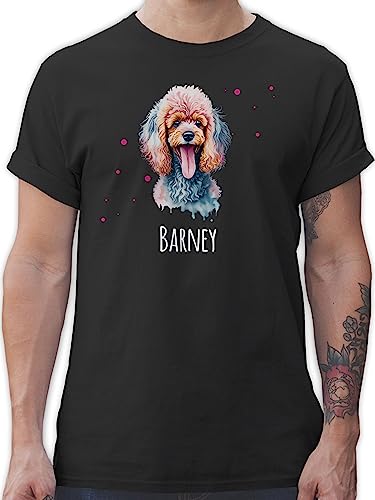 T-Shirt Herren - Hunde - Pudel - Hundebesitzern Geschenk - 5XL - Schwarz - Hund Shirt hundemotiv Hundebesitzer Hunden personalisierte Name eigenem personalisiertes selbst Design Hunde. hundemotive von Geschenk mit Namen personalisiert by Shirtracer