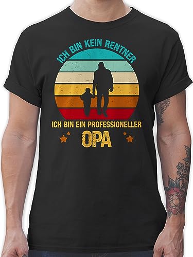 T-Shirt Herren - Großvater - Opa Rentner Ruhestand Renteneintritt professioneller Opi - 3XL - Schwarz - Geschenke von Geschenk mit Namen personalisiert by Shirtracer