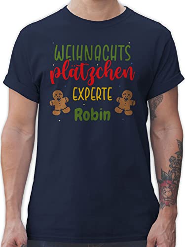 T-Shirt Herren - Weihnachten - Weihnachtsplätzchen Experte - 4XL - Navy Blau - weihnachtst-Shirt Weihnachts Tshirt personalisierter Shirts männer Weihnachts-Shirt weinachts t Shirt personalisierte von Geschenk mit Namen personalisiert by Shirtracer