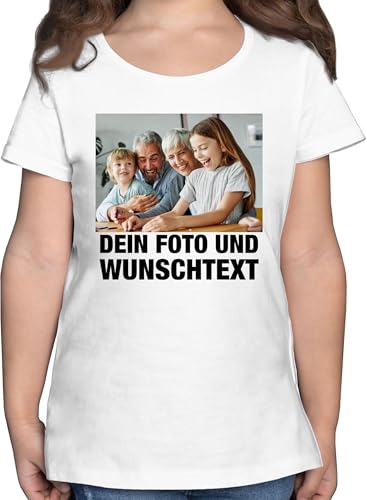 T-Shirt Mädchen - Mit Foto I Eigenem Bild I Text I Name I Wunschtext - 140 (9/11 Jahre) - Weiß - personalisiertes Tshirt für Kinder selbst drucken Photo Shirt personalisierte t Shirts Schule von Geschenk mit Namen personalisiert by Shirtracer