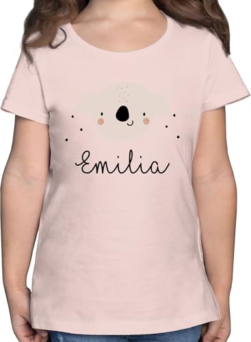 T-Shirt Mädchen - Süßer Koalabär Koala Koalas - 128 (7/8 Jahre) - Rosa - Geschenke Tshirt Shirt t Kinder von Geschenk mit Namen personalisiert by Shirtracer