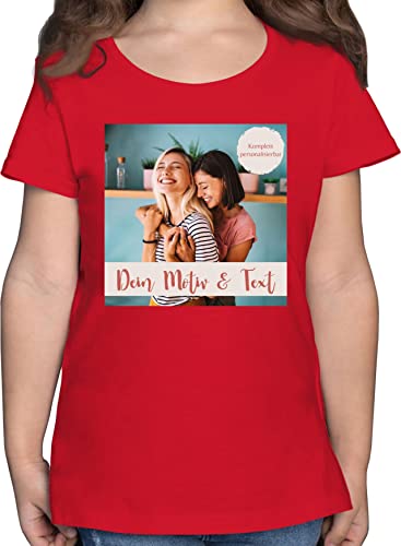 T-Shirt Mädchen - eigenem - Foto Bild - 164 (14/15 Jahre) - Rot - Druck Shirt Kinder t Bedrucken Lassen Tshirt selber Text Shirts selbst gestaltet Personalisieren Fotodruck eigene Bilder von Geschenk mit Namen personalisiert by Shirtracer