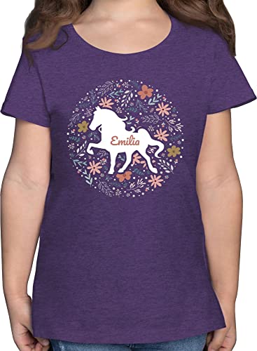 T-Shirt Mädchen - Pferde - Pferd - Pferdemädchen - 152 (12/13 Jahre) - Lila Meliert - REIT Tshirt Kinder Shirt Kleinkinder pferdemotiven t Shirts personalisierte Geschenke Maedchen pferdegeschenk von Geschenk mit Namen personalisiert by Shirtracer