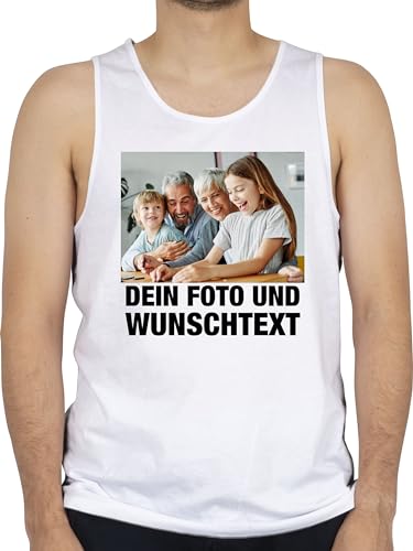 Tanktop Herren Tank Top Männer - Mit Foto I Eigenem Bild I Text I Name I Wunschtext - XL - Weiß - achselhemden selbst drucken Photo unterhemd selber Bedrucken Lassen personalisiertes Fotos von Geschenk mit Namen personalisiert by Shirtracer