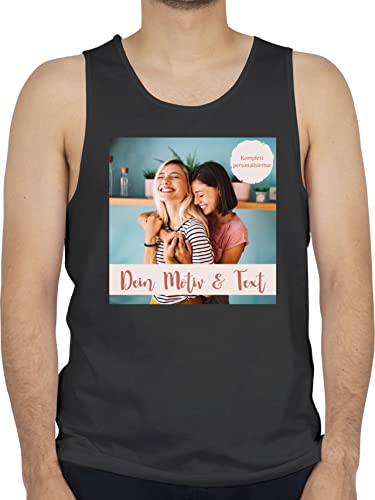 Tanktop Herren Tank Top Männer - eigenem - Foto Bild - 3XL - Schwarz - Bedrucken selber individuelle Geschenke Foto- eigene Fotos schreiben Name Design Your own bildgeschenke personalisierbarer von Geschenk mit Namen personalisiert by Shirtracer