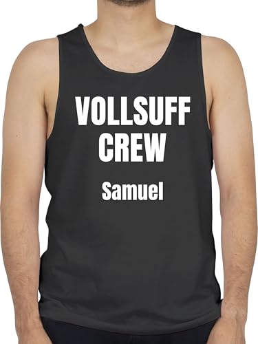 Tanktop Herren Tank Top Männer - & - Vollsuff Crew mit Name I Lustiges Sauf Geschenk für Freunde Saufen I Alkohol Geschenk für Sauffreunde I Malle Party Geschenk Mallorca - M - Schwarz von Geschenk mit Namen personalisiert by Shirtracer