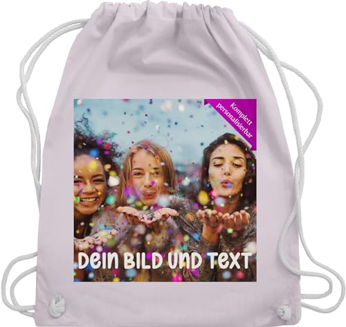 Turnbeutel Rucksack - Foto eigenem Bild - Fotogeschenk - Unisize - Pastell Rosa - selbst design selber erstellen customized personalierte weihnachten geschenke die man beschriften kann von Geschenk mit Namen personalisiert by Shirtracer