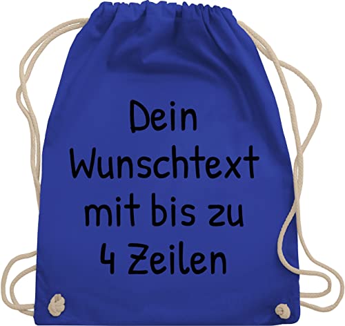 Turnbeutel Rucksack - Aufdruck selbst gestalten - Wunschdruck Text Namen I Eigener Text I Custom Text - Unisize - Royalblau - personalisierter beutel kinder stoffbeutel name wunschtext trinkgeld Turnbeutel Rucksack - Aufdruck selbst gestalten - Wunschdruck Text Namen I Eigener Text I Custom Text - Unisize - Royalblau - personalisierter beutel kinder stoffbeutel name wunschtext trinkgeld von Geschenk mit Namen personalisiert by Shirtracer