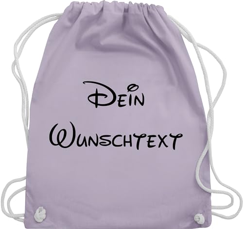 Turnbeutel Rucksack - Aufdruck selbst gestalten - Wunschtext I Geschenk mit eigenem Text personalisiert - Unisize - Pastell Lila - wechselkleidung beutel kita junge stoffbeutel name personalisierte von Geschenk mit Namen personalisiert by Shirtracer