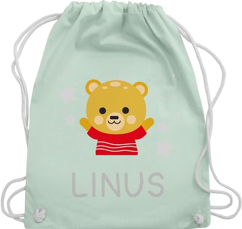 Turnbeutel Rucksack - Bären - Bär und Dein Name - Unisize - Pastell Grün - personalisierte tasche kinder kindergarten wechselbeutel bear namens beutel jungen kindergartenrucksack bärenmotiv Turnbeutel Rucksack - Bären - Bär und Dein Name - Unisize - Pastell Grün - personalisierte tasche kinder kindergarten wechselbeutel bear namens beutel jungen kindergartenrucksack bärenmotiv von Geschenk mit Namen personalisiert by Shirtracer