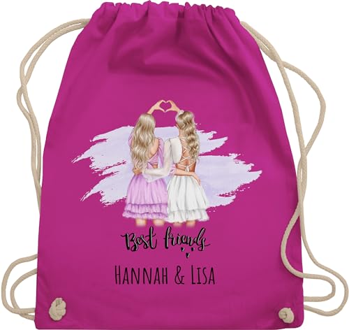 Turnbeutel Rucksack - Best Friends Geschenke Freundinnen Name Weihnachten Beste Freundin Geschenk - Unisize - Fuchsia - personalisierte für frauen gute die partner tasche weihnachtsgeschenke 2 eine von Geschenk mit Namen personalisiert by Shirtracer