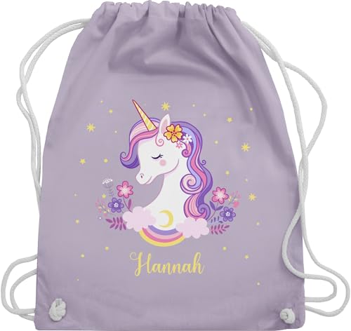 Turnbeutel Rucksack - Einhorn Geschenk Einhörner I Unicorn - Unisize - Pastell Lila - personalisierte geschenke mädchen einhornrucksack unicorns with beutel wechselbeutel kita kinderturnbeutel von Geschenk mit Namen personalisiert by Shirtracer