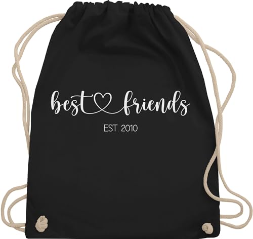 Turnbeutel Rucksack - Freund - Best Friends est Jahreszahl I Beste Freunde I BFF I Freundschaft I Best Friend Geschenk I Beste Freundin - Unisize - Schwarz - geschenke für kumpels beutel kumpel von Geschenk mit Namen personalisiert by Shirtracer