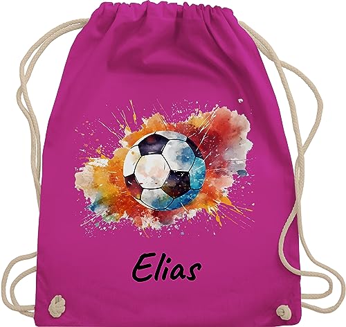 Turnbeutel Rucksack - Fußball Fußballer Fußballfan Fußballerin Geschenk - Unisize - Fuchsia - fussball sporttasche kindergarten sportbeutel junge fusball geschenke kind kinderturnbeutel von Geschenk mit Namen personalisiert by Shirtracer