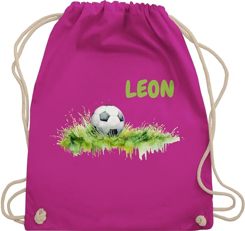 Turnbeutel Rucksack - Fußball Geschenke Kinder Fußball Geschenke Jungs Mitgebsel - Unisize - Fuchsia - beutel fussball mädchen fussballer kinderturnbeutel jungen kindergarten sportbeutel junge von Geschenk mit Namen personalisiert by Shirtracer